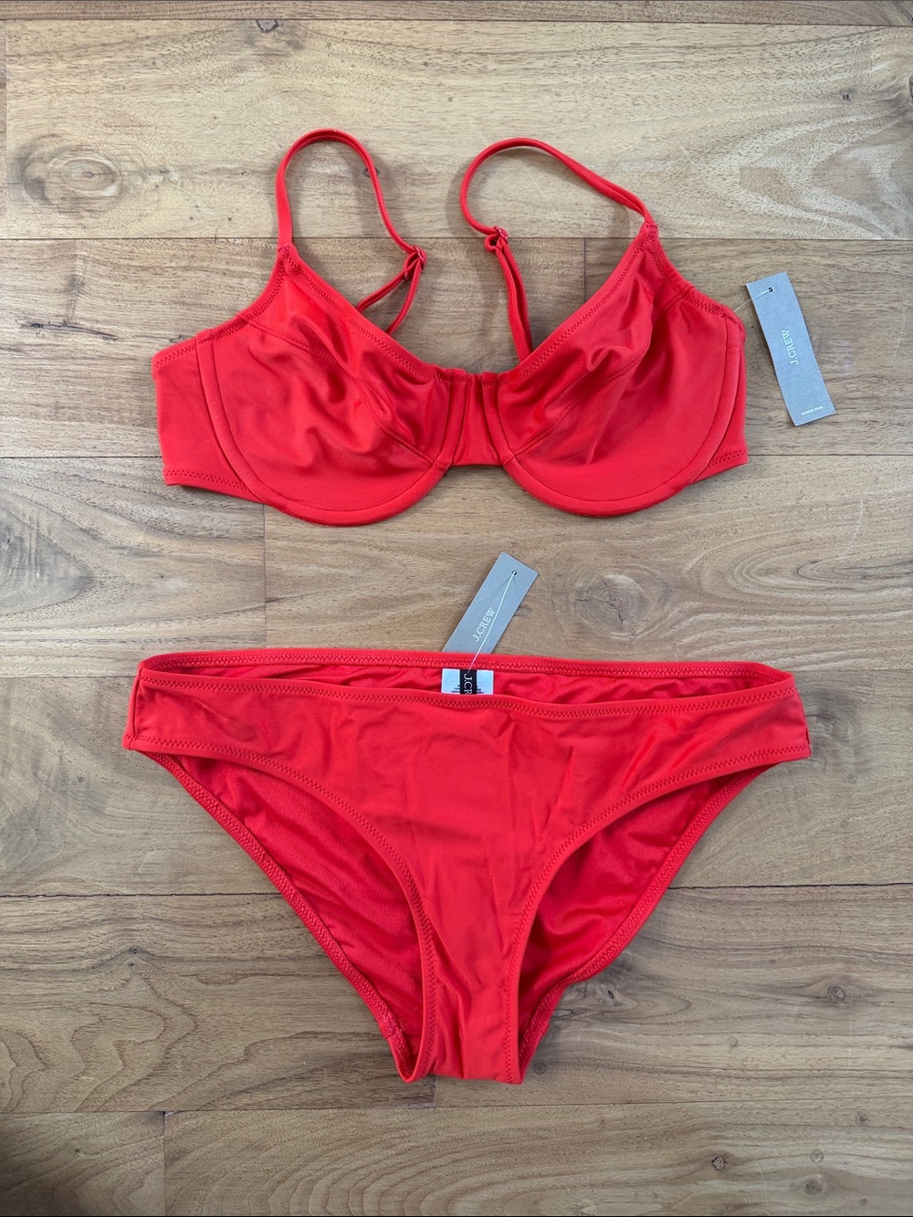 J. Crew Red Underwire Bikini Set